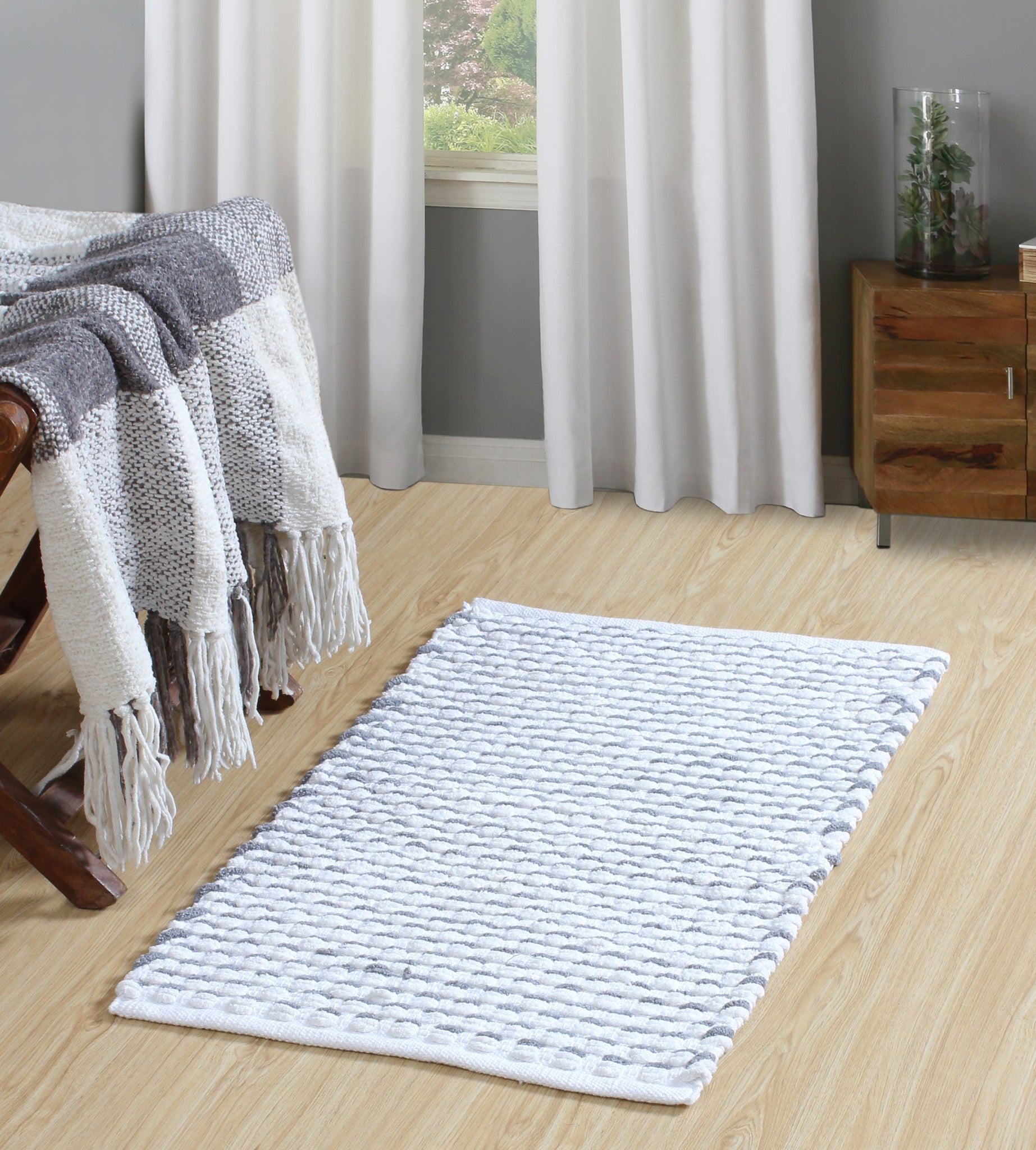 Badezimmer Teppich Läufer Baumwolle handgewebt